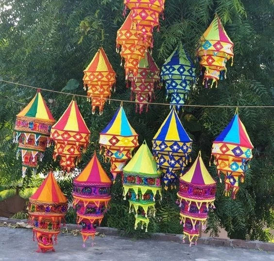 20 Pcs of Hanging Lamps Handmade Collapsible Lamps Lights Home Lantern Gifts - Image 4 of 4