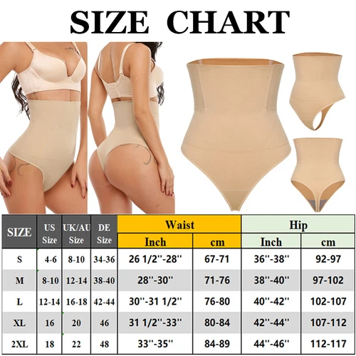Women's Tummy Control Body Shaper High-Waist Trainer Thong Panty Boned Shapewear - Picture 17 of 33