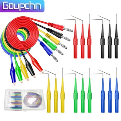 GOUPCHN Automotive Back Probe Kit 20PCS Banana Plug to Copper Alligator Clip Test Leads