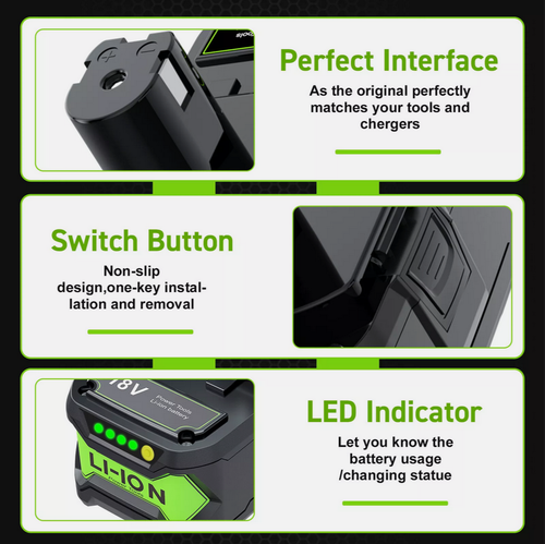 1~2x 18V 9Ah 7Ah 5Ah Lithium Battery For RYOBI P108 ONE PLUS RB18L50 OR Charger - Picture 22 of 30
