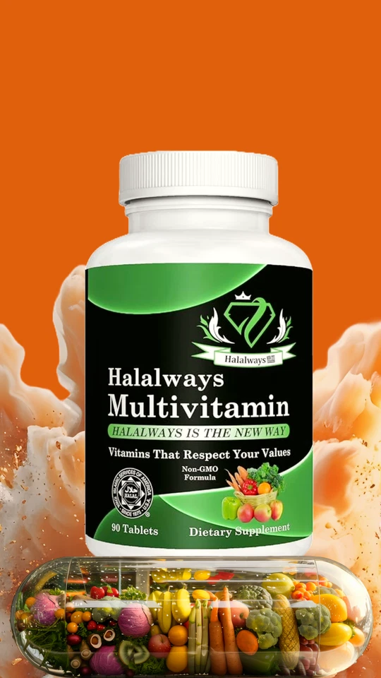 Multivitamínico Halalways Certificado Multivitamínico Halal, Comprimido Suplemento Foto 4 de 4