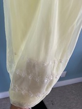 Vintage Tricot Nylon 50s Vasarette CHIFFON LACE Sheer Babydoll Nightgown Size S