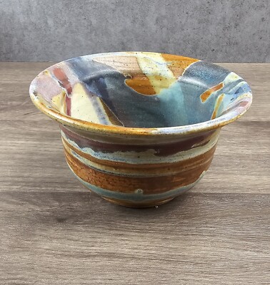 Klickitat Studio art pottery stoneware bowl- lava pattern