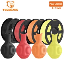 TECBEARS 4kg High Speed PLA Classic 3D Printer Filament 600mm/s 1.75mm No Bubble