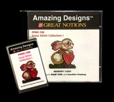 Cross Stitch Embroidery Desig Card for Pfaff 7570 7560 & Creative Fantasy