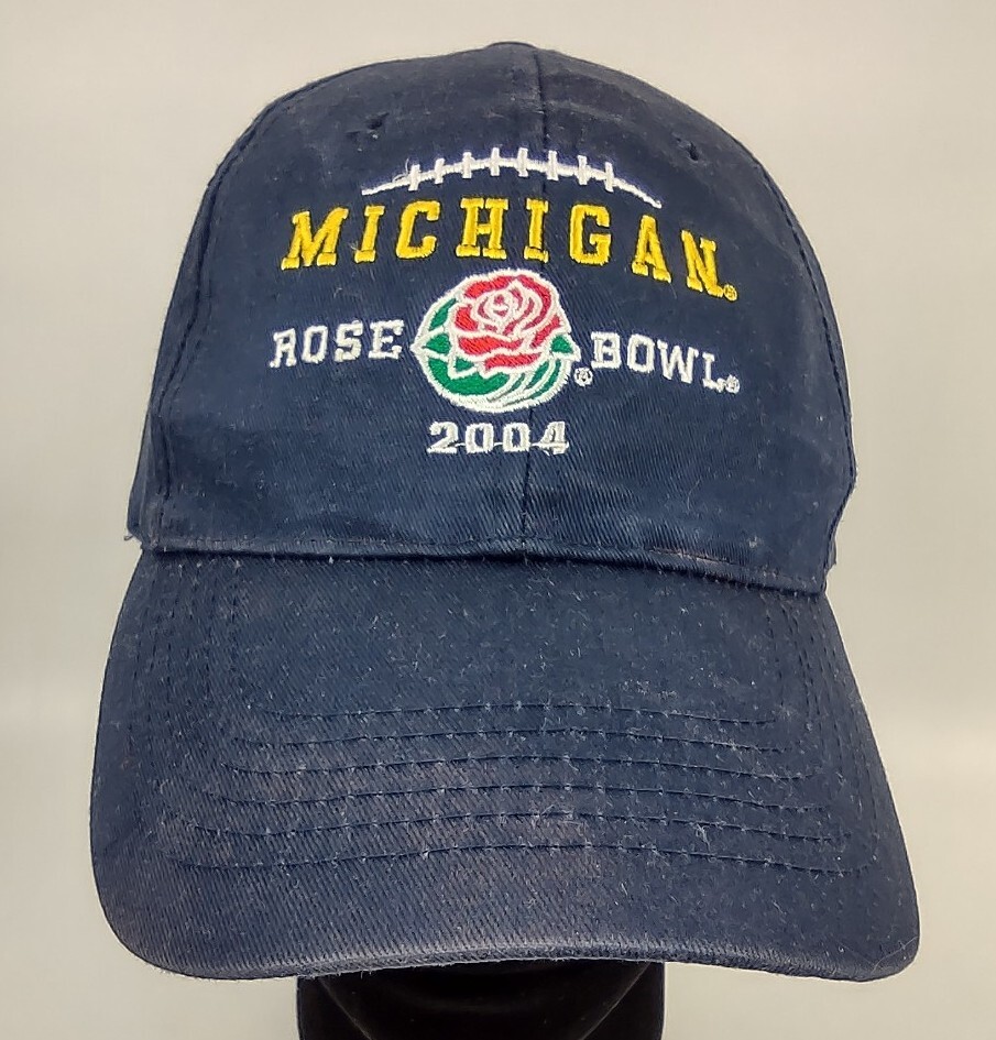 キャップ 2004 RoseBowl University of Michigan CAP Michigan Wolverines 2004 Rose Bowl Embroidered Snapback Hat