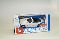 1:43 Bburago Street Fire Mb Sls Amg Roadster Weiss, Neuw./Ovp