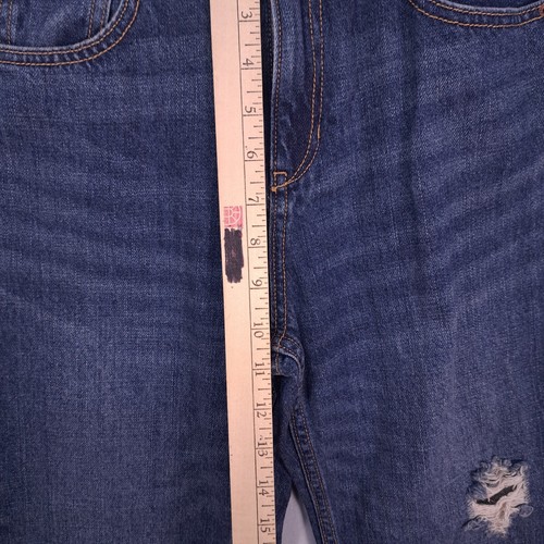 Old Navy Jeans Boys 12 24x23 Blue Slouchy Straight High Rise Denim - Picture 6 of 14