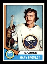 1974 Topps Hockey #7 Gary Bromley NM/MT