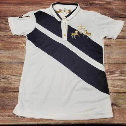 Equine Couture Womens Size Small Gold Embroidered Equestrian Shirt Rider Uniform - Picture 2 of 6