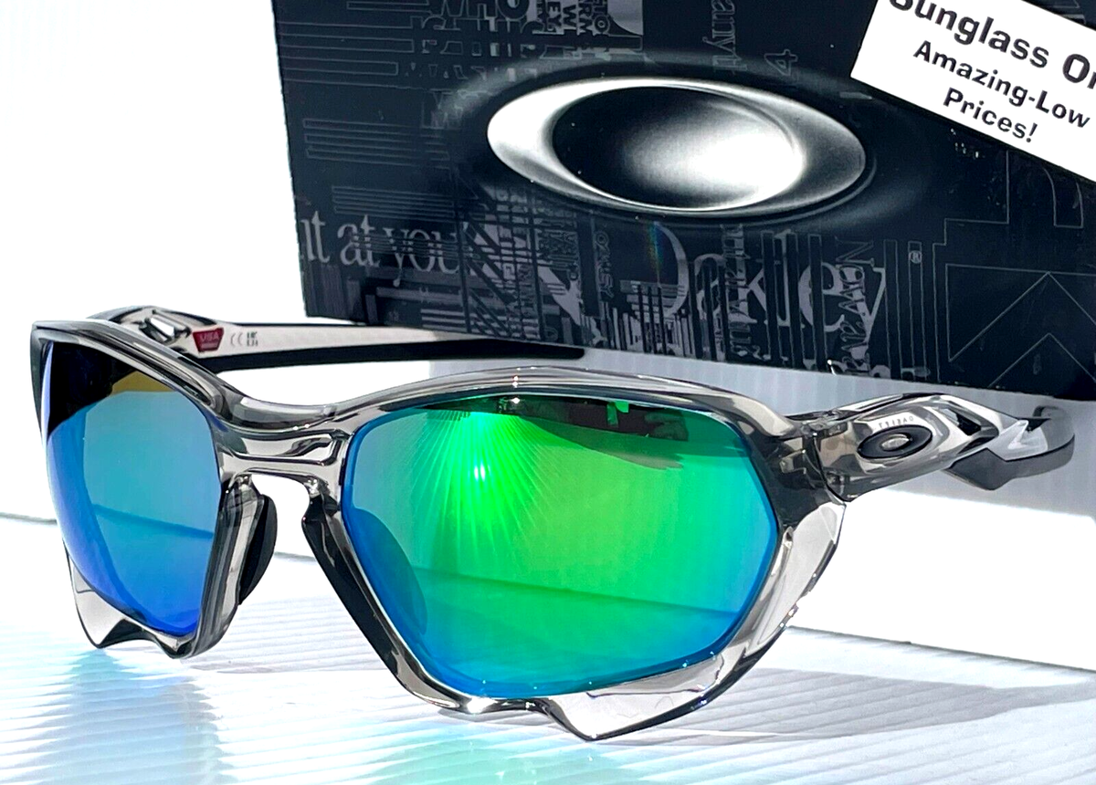 NEW Oakley PLAZMA Grey Smoke w POLARIZED Galaxy Jade Mirror NEW Oakley PLAZMA Grey Smoke w POLARIZED Galaxy Jade Mirror