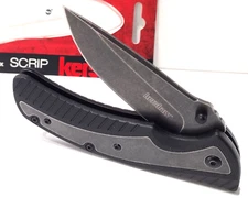 KERSHAW KS1312 Black SCRIP Spring Open Assisted Tactical Folding Pocket Knife
