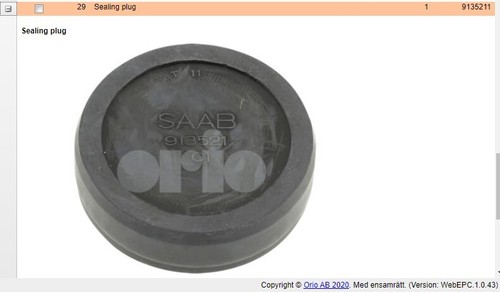 Genuine Saab 900 9000 9-3 9-5 Cam Cover Sealing Plug Bung 9135211 - Picture 4 of 7