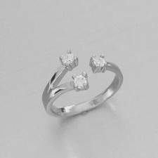 0.10 Ct Round Real Vvs Moissanite Branch Adjustable Toe Ring 925 Silver