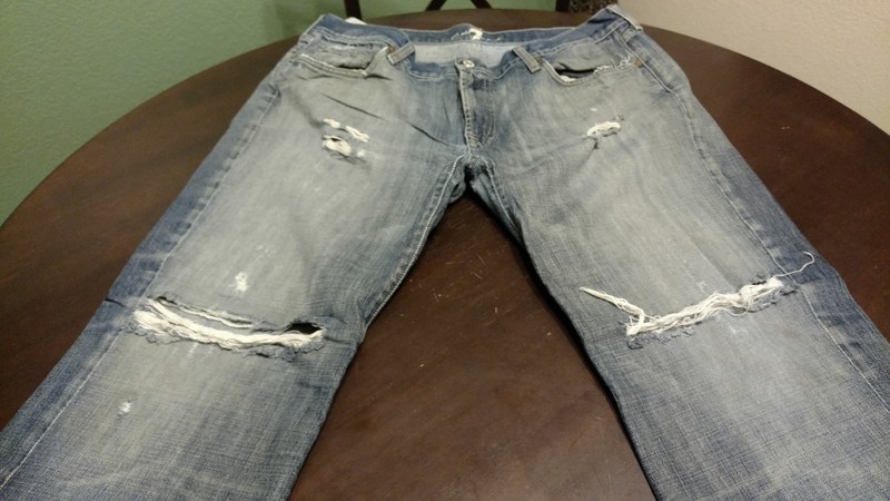 [7 For All Mankind] Women's "A-Pocket" Jeans Size 38 Distressed Ripped Designer