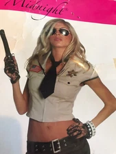 Adult Seductive Sheriff Costume size Large Halloween