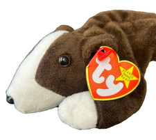 Ty Beanie Baby 1997 Bruno the Terrier Dog PE Pellets Plush Stuffed Animal Toy