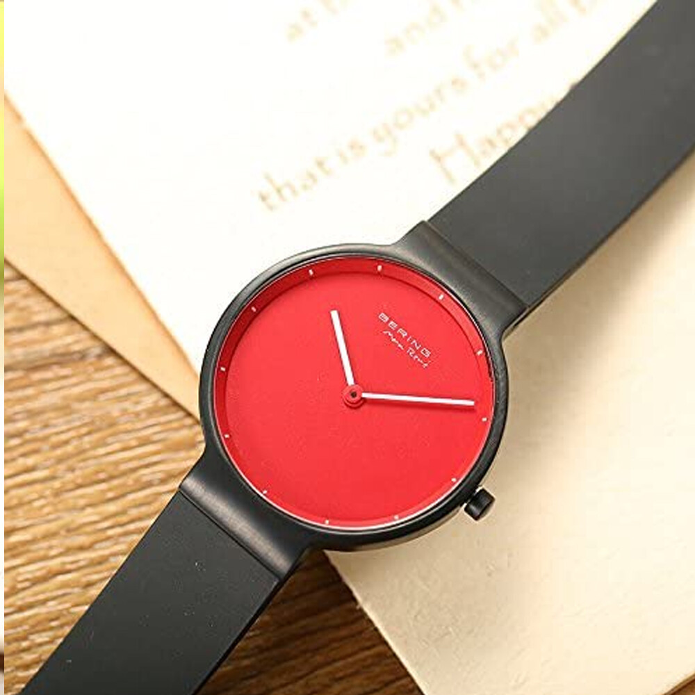 Bering Time Max Rene Black Steel & Black Silicone Strap Women's