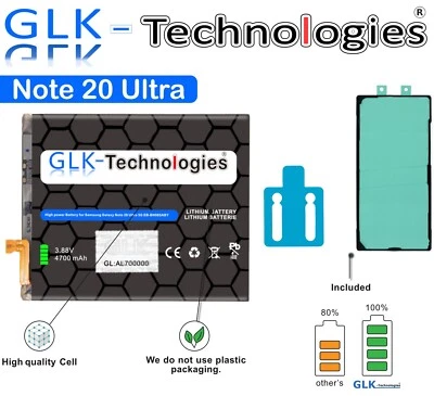 GLK-TECHNOLOGIES GLK für Samsung Galaxy Note 20 Ultra 5G Akku EB-BN985ABY N986B Ohne Set 2025