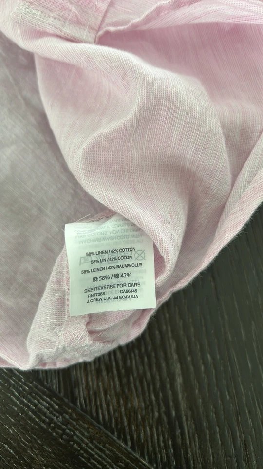 Camisa de lino rosa talla 14 Crewcuts para niños Foto 3 de 3