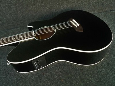 IBANEZ TALMAN TCY10E BK Acoustic-Electric Guitar BLACK STRAT SHAPE Active EQ