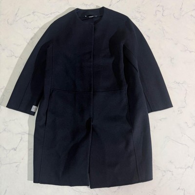 MAX MARA Der Cube CUCITO A MANO Angora Mantel Ohne Kragen
