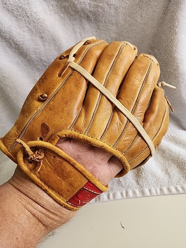 Vtg 60s Rawlings G1500 HARVEY HADDIX "THE KITTEN" Deep Well Pocket Glove USA - Picture 8 of 12
