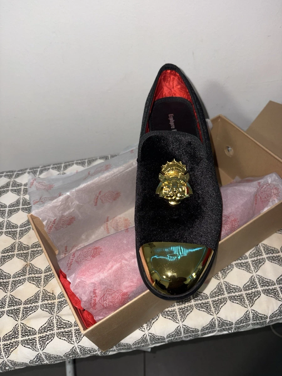 slim fit dress slacks Oscar Gold Patent Leather Wholecut Brogue Sneakers