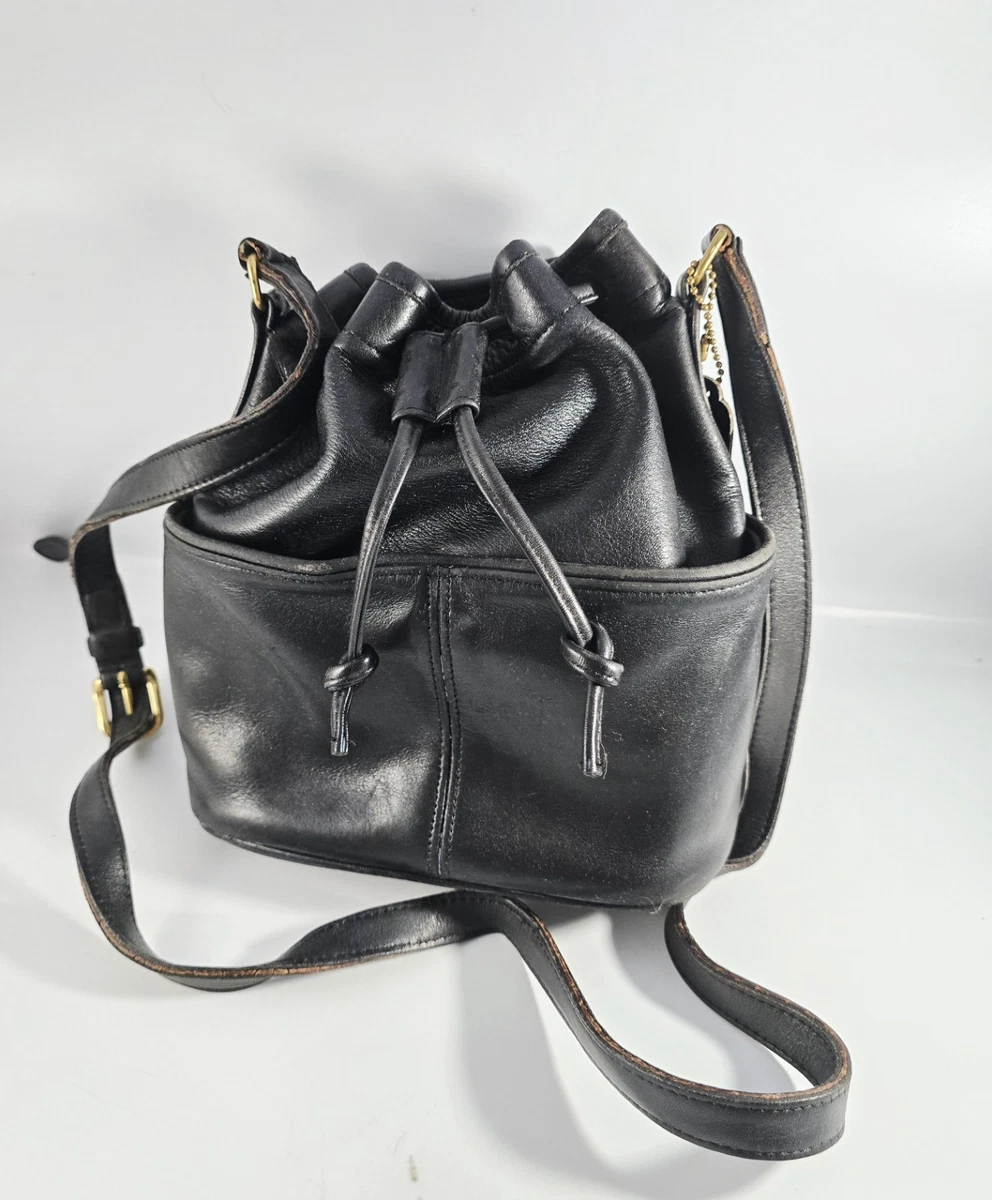 バッグ COACH Vintage Leather Bucket Bag Black 25+ Coach Bucket & Drawstring Bag Black Bags & Handbags for Women