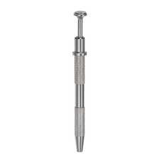 Stainless Steel 4-Claw Pick up Tool with Diamond Claw Tweezer Silver Tone