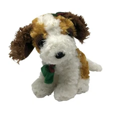 Twelve 12 Dogs of Christmas 1998 Plush White Puppy Dog Floppy Ears Commonwealth