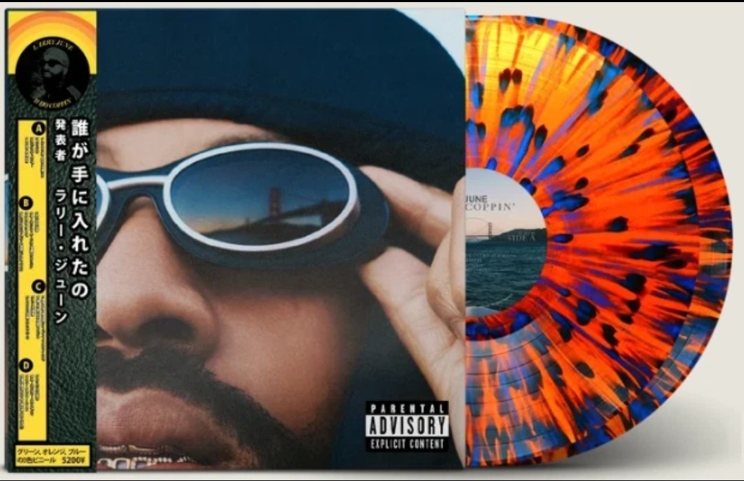Larry June Who Coppin Orange & Blue Splatter Vinyl (Organic Edition) Ships Now - second product detail image