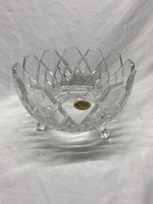 Vintage European Collection 24% Lead Crystal Footed Bowl West Germany 8 