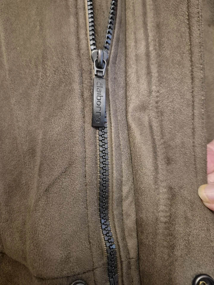 Liz Clayborne Suade 女式外套 Xl 美丽浅棕色 — 第 2/4 张图片