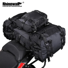 Rhinowalk Motorcycle Rear Seat Bag 10-30L Waterproof Side Bag Shoulder Bag Black