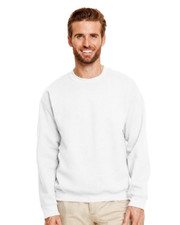 Gildan 18000 Unisex Heavy Blend  Crewneck Sweatshirt White-S