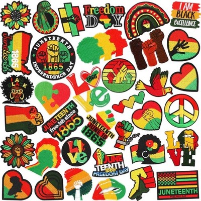 Juneteenth Freedom Day Iron-On Patches - Empower Your Style with 36 Pieces
