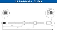 ATE Bremsschlauch 24.5104-0495.3 FüR BMW 5Er Touring E61 E60 525 Xdrive 530