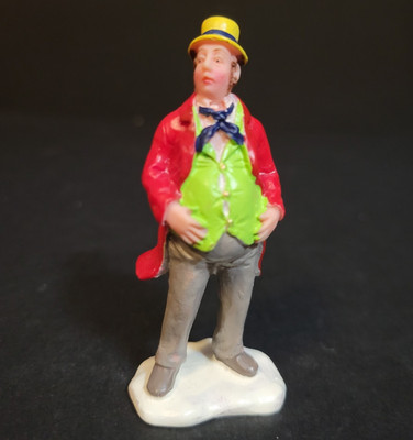Lemax Christmas Village Town  I Think I Ate Too Much 52175 Man w Big Gut RARE