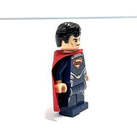 LEGO Superman Minifigure SH077 Super Heroes 2013 Man Of Steel Dark Blue Suit