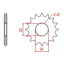 Aprilia MX125 2004 Front Sprocket|MTX Parts