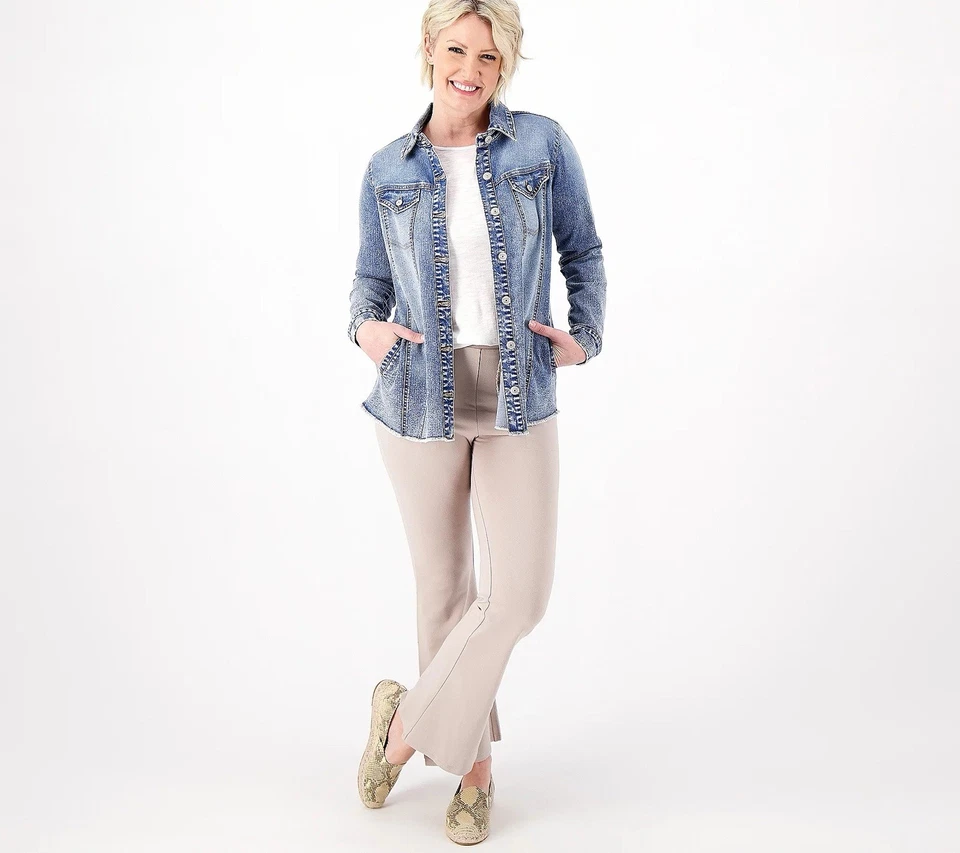 Logo By Lori Goldstein Rayon Made From Bamboo Blend Pants Sz 3X Beige A598801 - Image 2 of 4