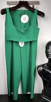 Princess Polly NEW! Huxley Set Kelly Green High Rise Slacks and Top SZ 6