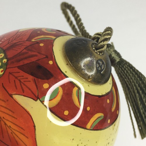 Ne Qwa Art Pointsettia Susan Winget adorno de Navidad 240 vidrio pintado al revés - Imagen 20 de 24