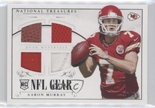 2014 National Treasures Rookie NFL Gear Materials Quad 76/99 Aaron Murray 5x8