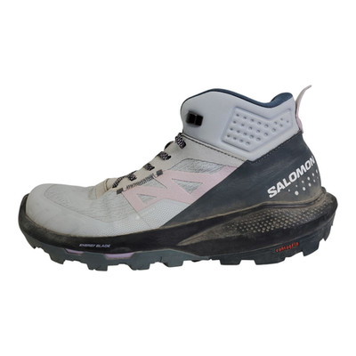 Salomon Women's Outpulse Mid Gore-Tex Hiking Boots, Grey/Black/Pink, 9 Medium US
