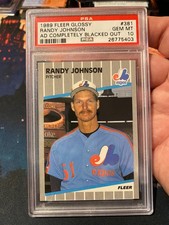 1989 Fleer Glossy Randy Johnson PSA 10 Rookie Card. rookie card picture