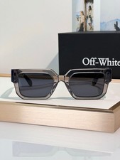 Off-White OERI146 Sunglasses 52 19-145 Gray Transparent Frame Dark Grey Lenses U