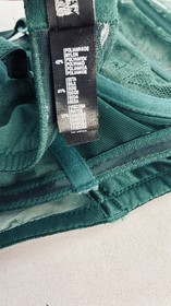 La Perla Dark Green Lace Underwire Unlined Balconette Bra Sz 3