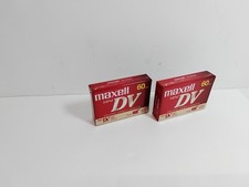 MAXELL MINI DV DIGITAL VIDEO CASSETTES 60 MINUTES. 2 PACK. NEW  FACTORY SEALED.